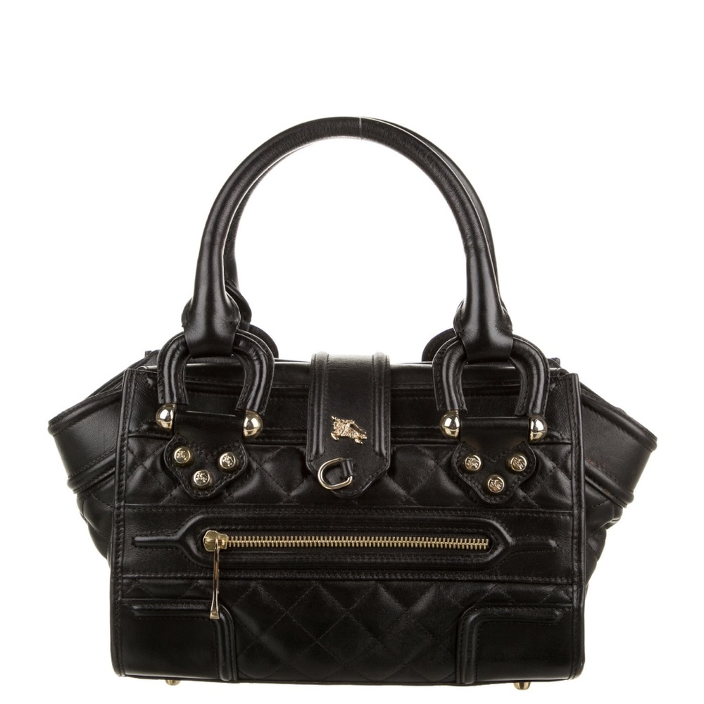 Elegant Black Quilted Handbag
